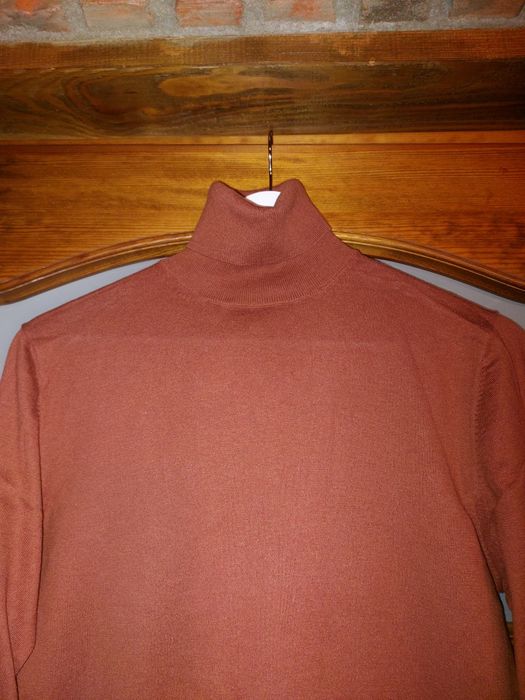 Golf Massimo Dutti L bawełna jedwab kaszmir