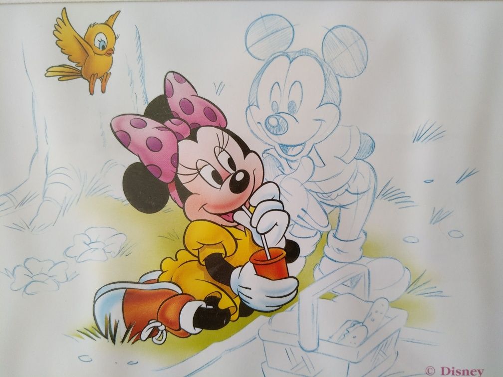 Disney - 4-kolorowa grafika „sztuka oprawiona” Myszka Minnie