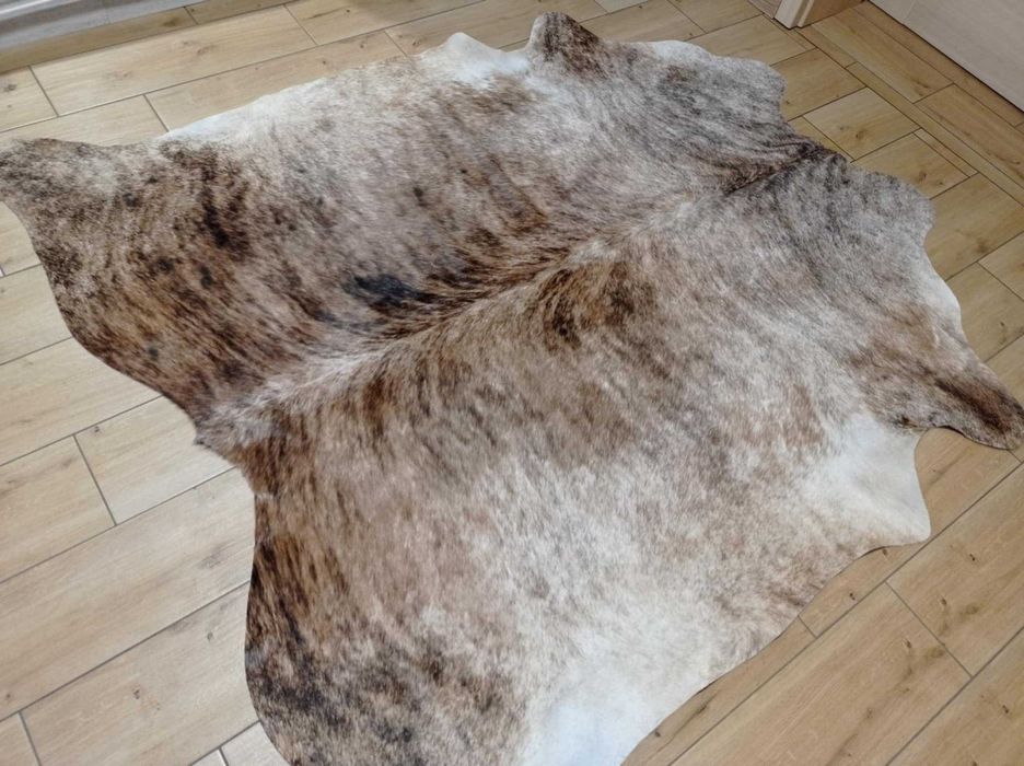 Dywan SKÓRA BYDLĘCA Tygrys beżowo-brązowy Krowa skóra naturalna