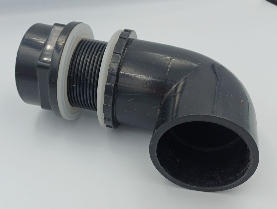 MAUZER - kolano odpływowe/przelewowe PVC-U ø 50 mm dokręcane z uszczel