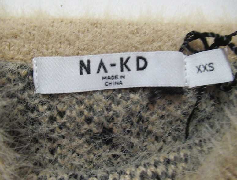 NA-KD crop top bluzka pepitka 34 36