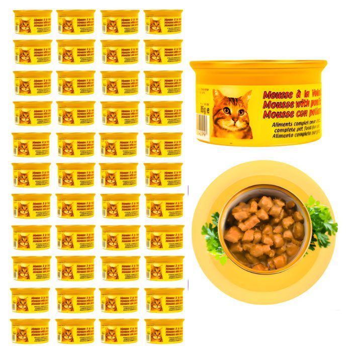 48 X 85 G Karma Mokra Dla Kotów Kurczak Kawałki W Sosie