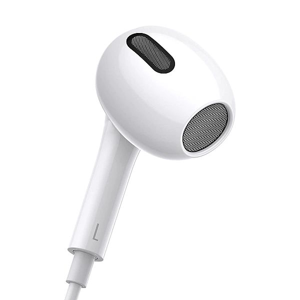 Baseus Encok C17 douszne słuchawki na kablu z mikrofonem USB Typ C bia
