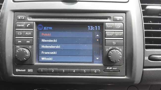 Polskie Menu Lektor Mapa Nissan LCN