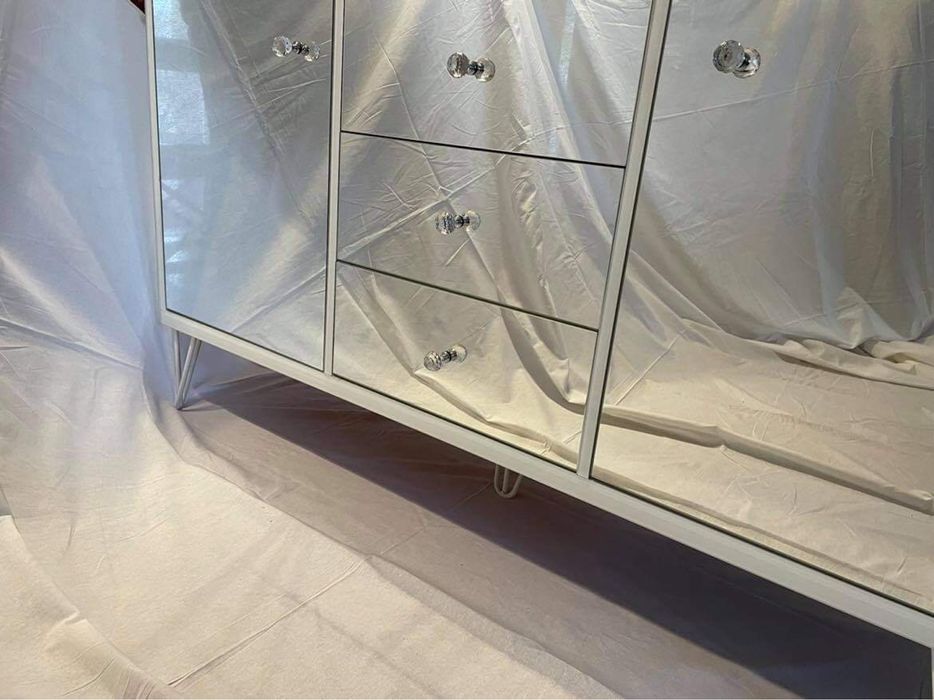 Komoda lustrzana biala, z lustra, hairpin, glamour, POLECAM!!!