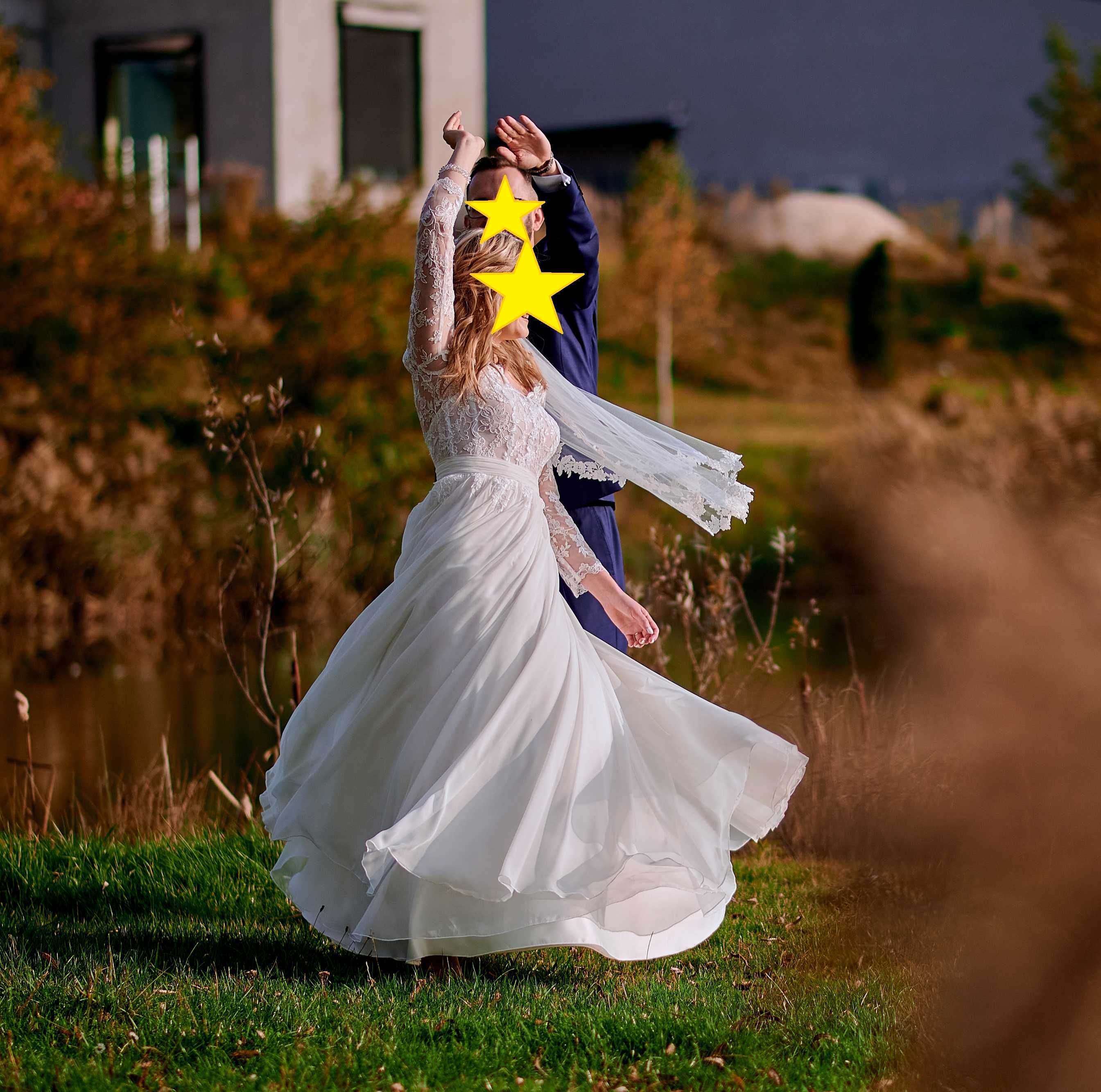 Suknia ślubna SABE z długim rękawkiem