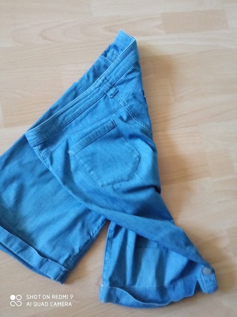 42 xl spodnie damskie rybaczki jeansowe