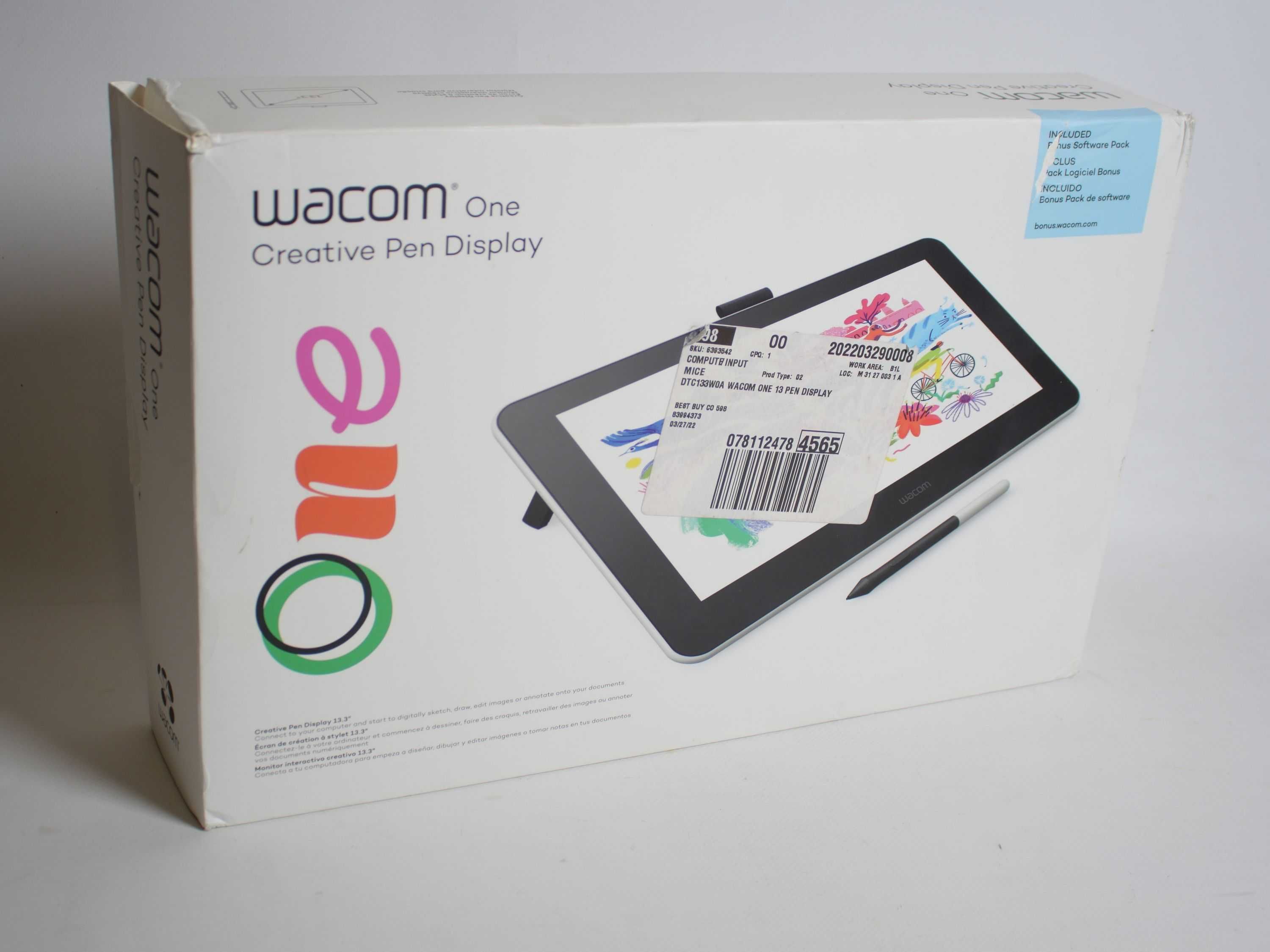 Графічний монітор-планшет Wacom One 13 (DTC133W0B) 13.3" Full HD