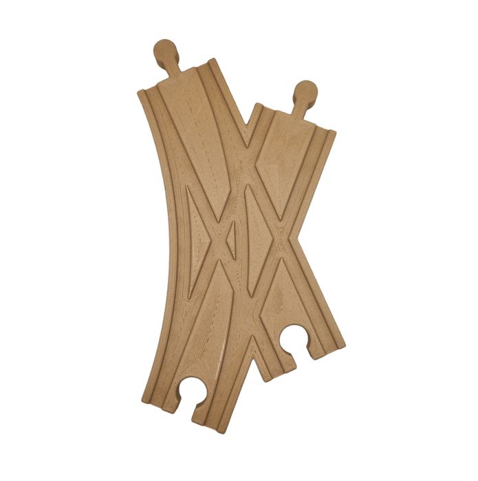 Skośne podwójne skrzyżowanie 45 stopni lewe dla drewnianej kolejki