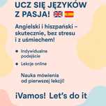 Wakacyjne zajęcia/korepetycje język angielski lub hiszpański