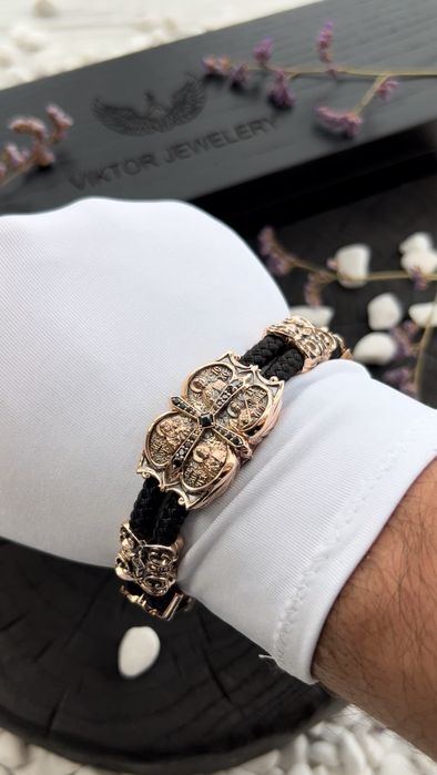 Эксклюзивный Золотой Православный Браслет.золотий браслет