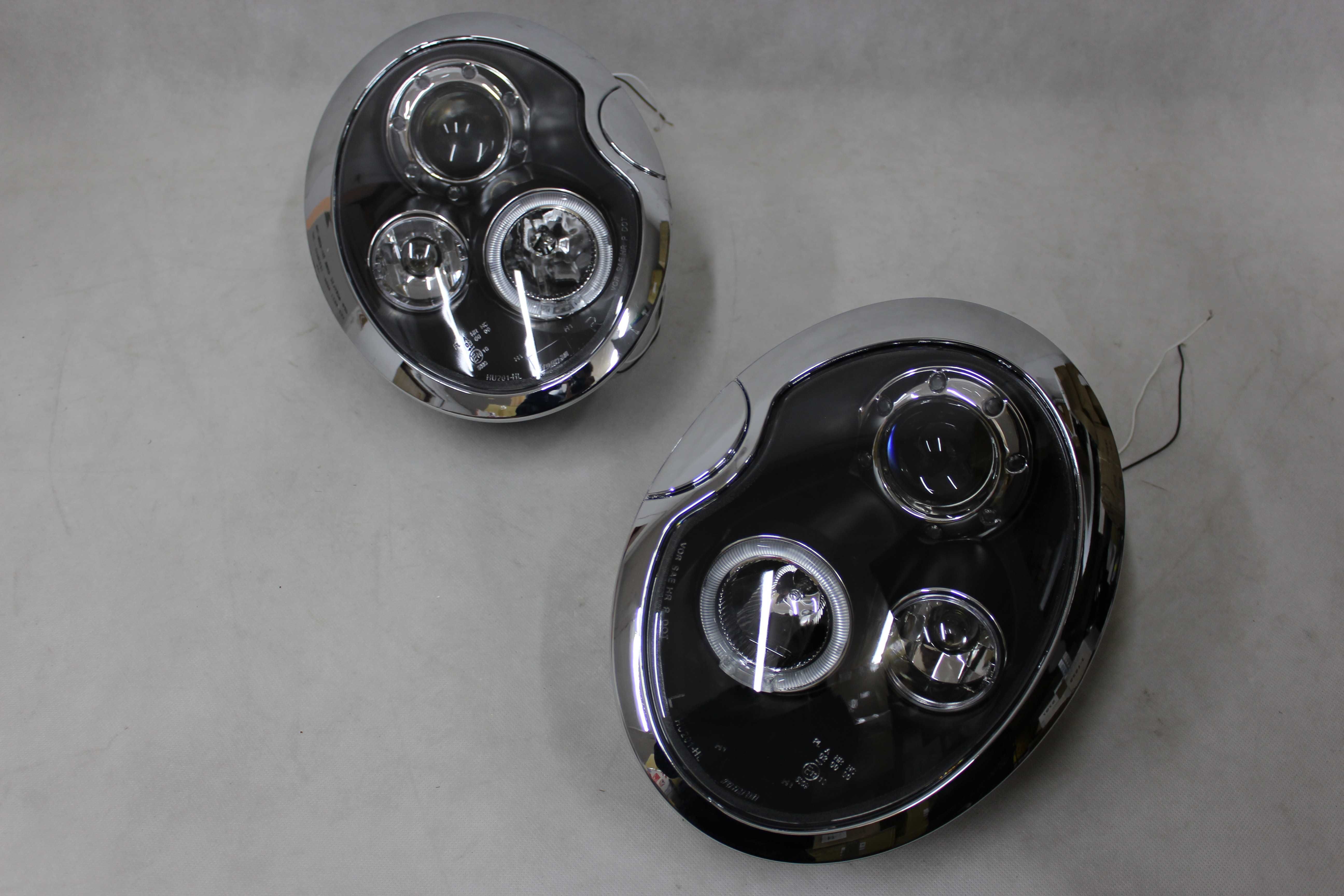 Lampy przednie przód MINI COOPER ONE 01-04 Tuning Black SMOKE LED RING