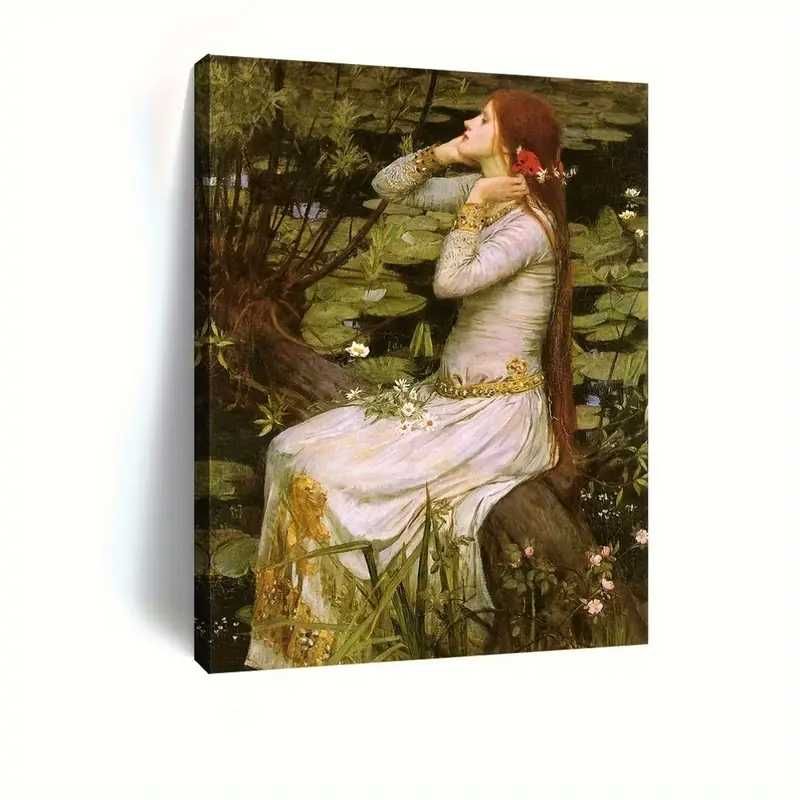 druk pre-raphaelitów, płótno z ramą, dekoracja wnętrz,