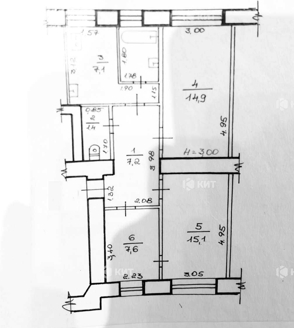 3к.57.м2 Центр Ж/Б (м. Архитектора Бекетова, ул. Пушкинская) 123961