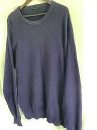 Sweter męski XL, wełna, kolor fiolet