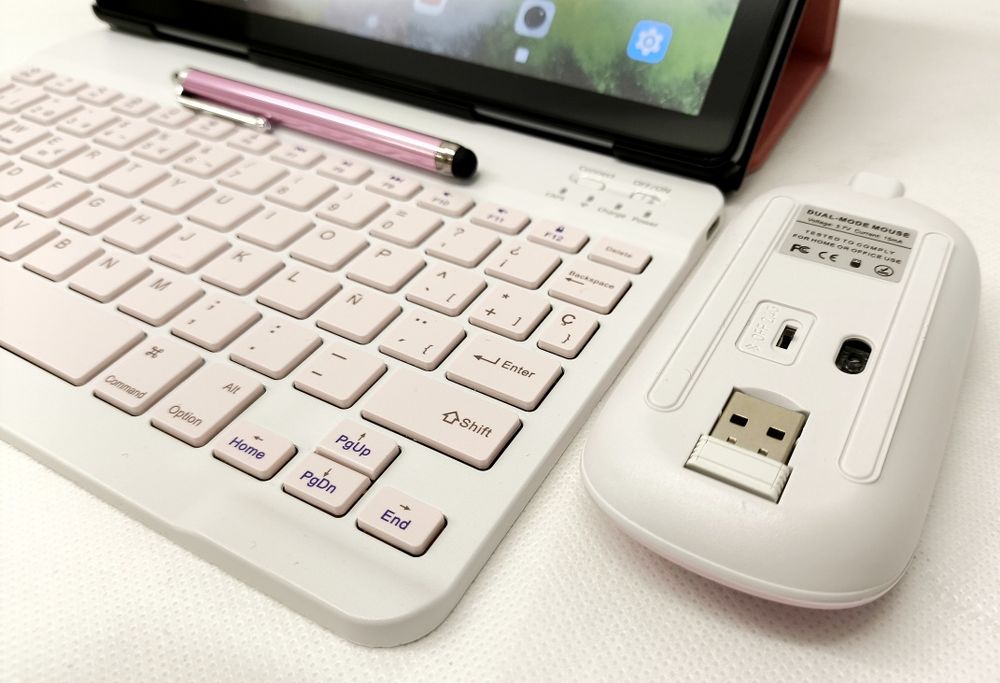 Tablet 10.1" ANDROID 15 różowy klaw+mysz+rysik 12GB/128GB etui NOWY