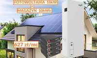 Fotowoltaika. Instalacja fotowoltaiczna 10kW + Magazyn 10kWh  627zł/mc