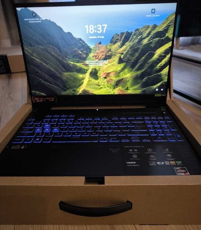 Laptop ASUS TUF Gaming A15 mało używany, jak nowy!