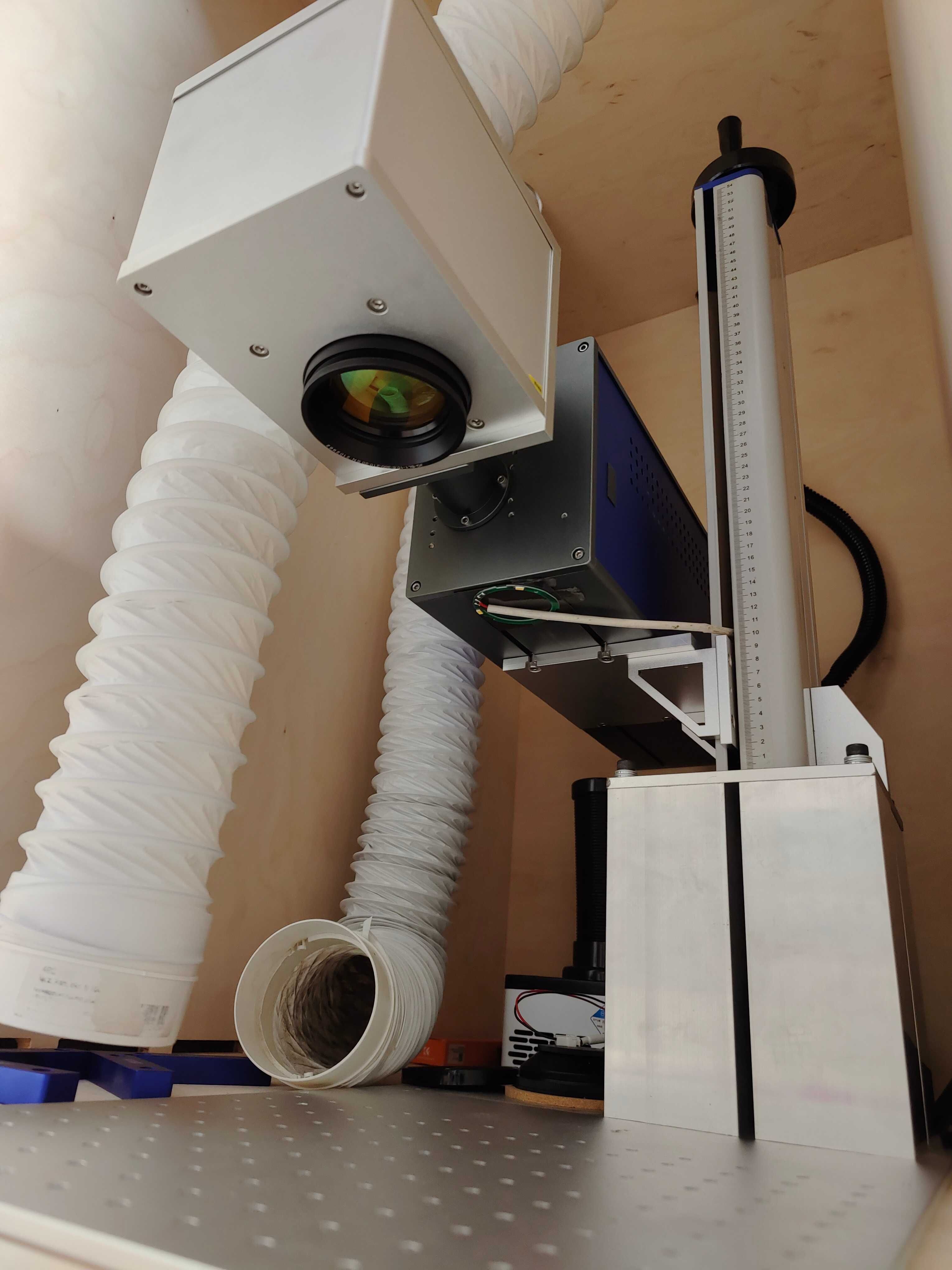 Laser CO2 40W metalowa tuba dwie soczewki obudowa odciąg jak nowa