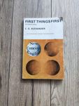 First things first