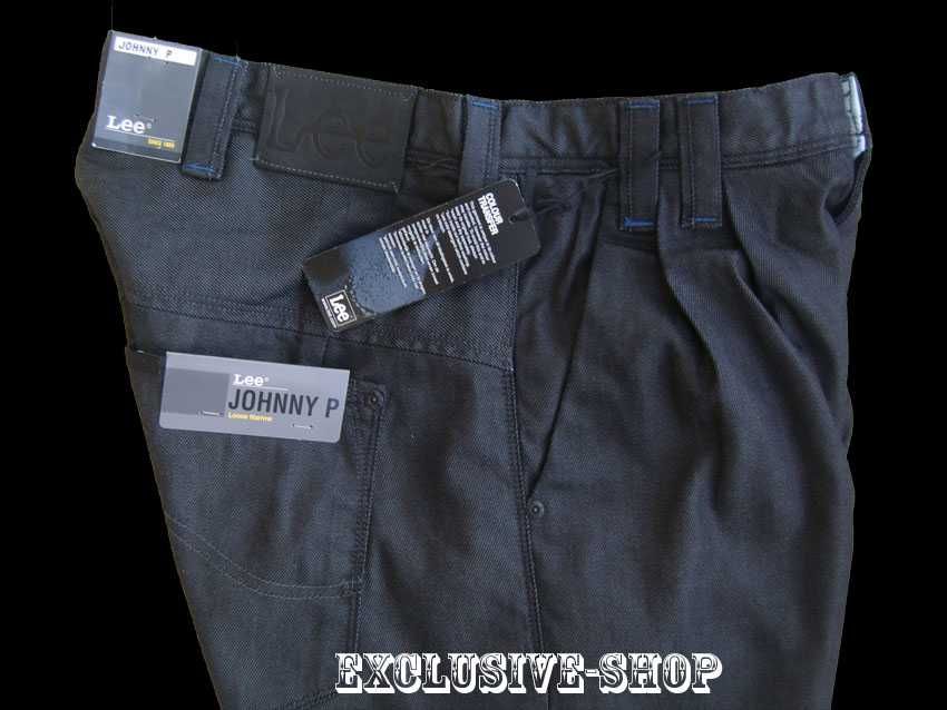 Spodnie męskie alladynki Lee Johnny P czarne W34 L32 pas 94 cm