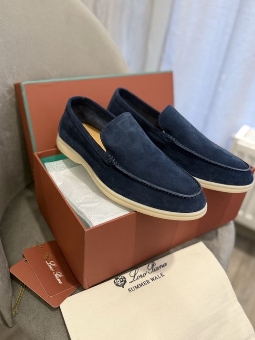Лоферы loro piana лоро пиана мужские туфли чоловічі замшеві