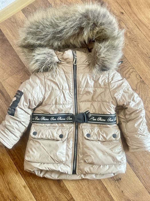 Зимовий пуховик куртка для дівчинки 3-4 роки курточка