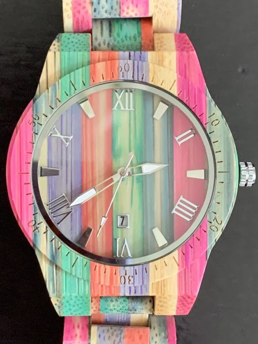 Zegarek z drewna unisex