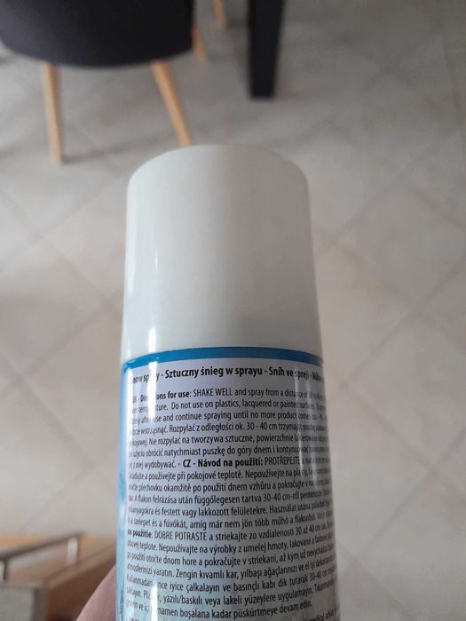 sztuczny śnieg w sprayu
