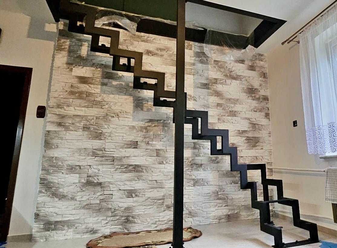 METALOWA konstrukcja SCHODÓW z balustradą