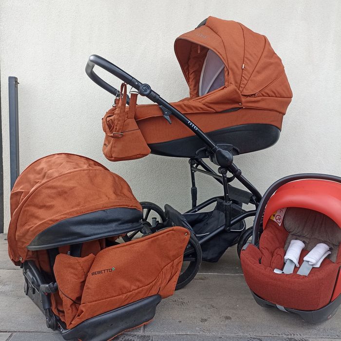 Wózek 3/1 Bebetto tito fotelik cybex cloud i size rozkladany