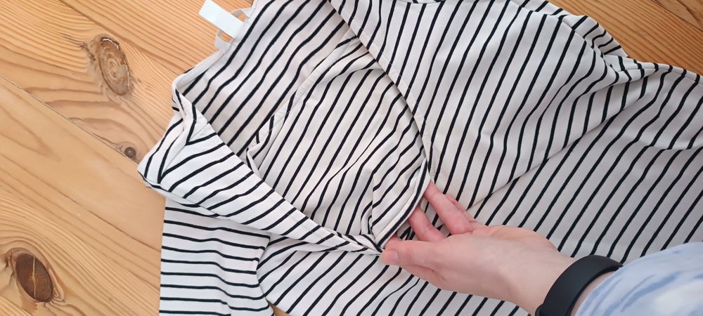 Сукня трикотажна H&M для годування груддю матроска літня смужка