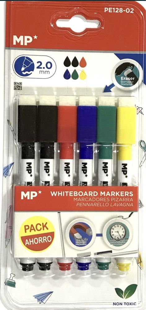6szt Marker do tablic mix whiteboard marker 2mm