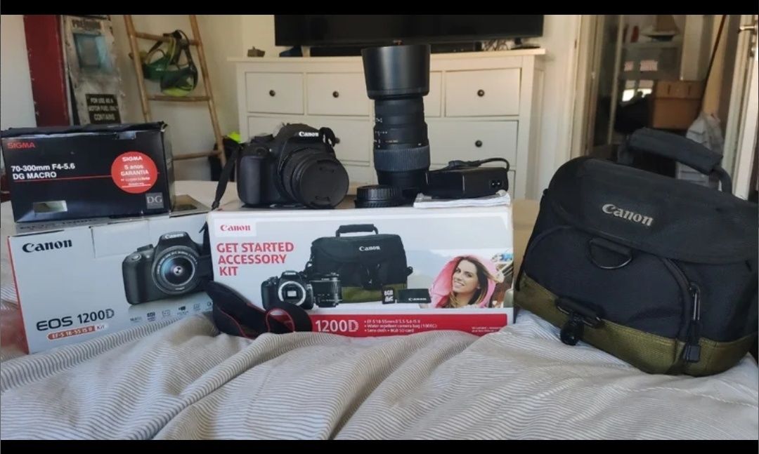 Máquina fotográfica Canon 1200d