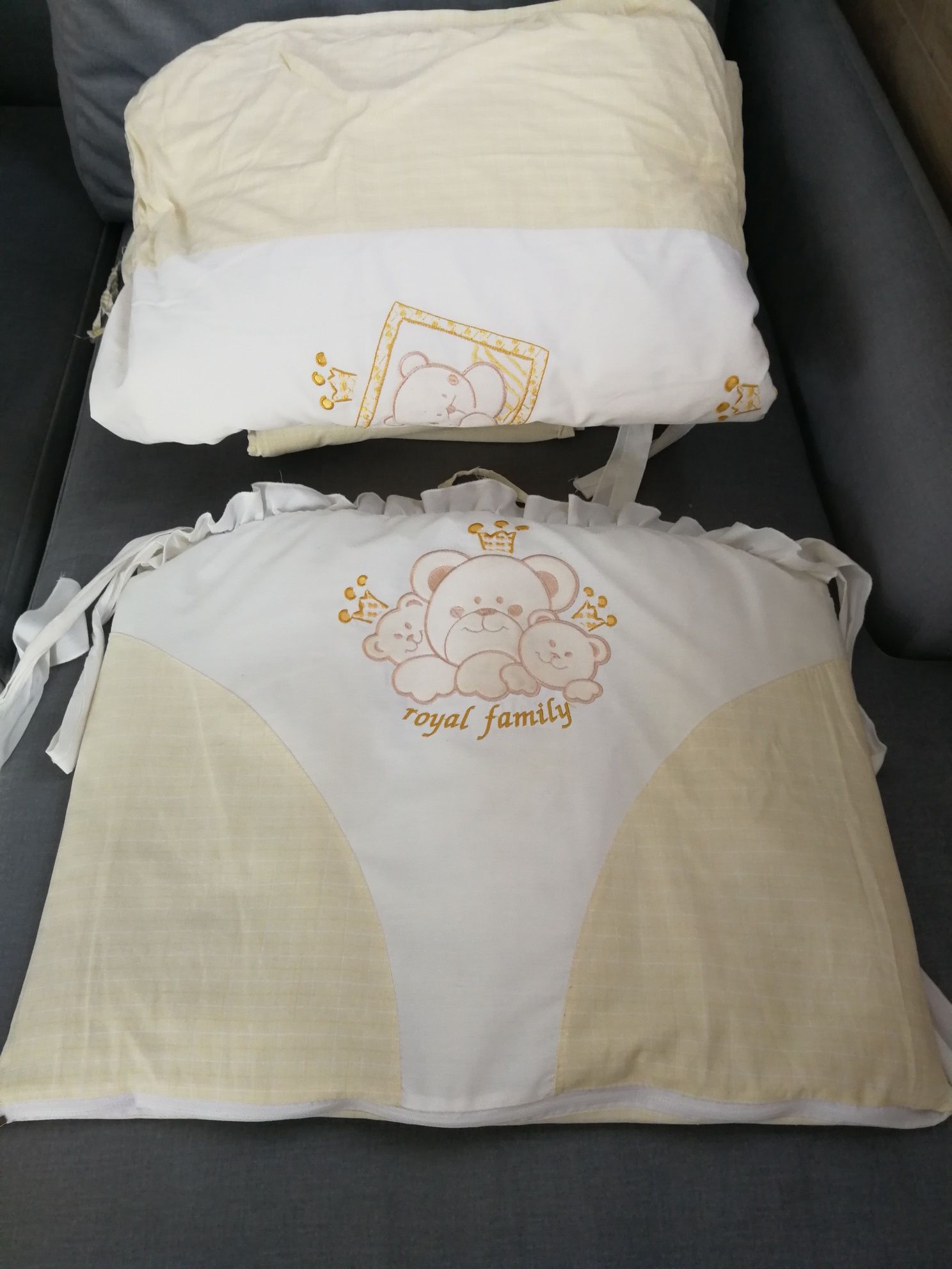 Защита в кроватку балдахин одеяло бортики royal family