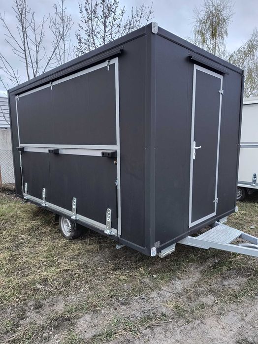 - PRZYCZEPA EVENTOWA - 4x2,3m - NOWA - wystawowa - SHOWROOM -