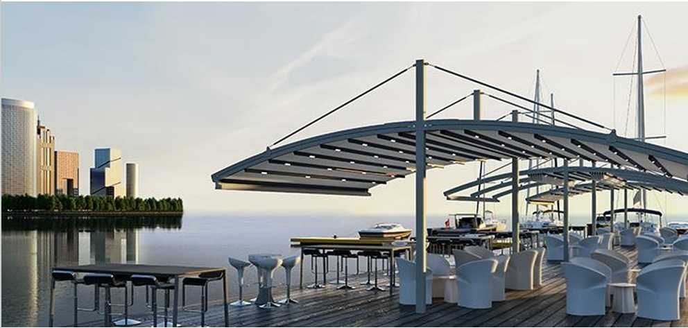 Toldos de esplanadas  proteção solar restaurantes/cafe - cobertura