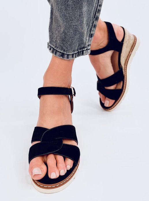 Espadryle Na Koturnie Sermon Black