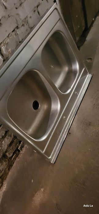 Zlewozmywak  stalowy dwukomorowy