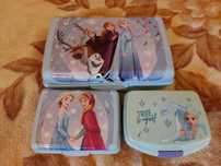 3 pudełka śniadaniowe śniadaniówki boxy Elsa Anna Kraina Lodu Frozen