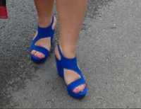 Buty damskie niebieskie