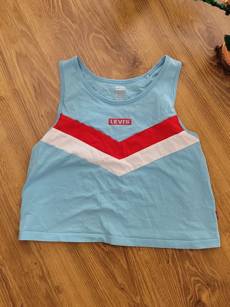 Top koszulka crop top niebieski levis vintage retro