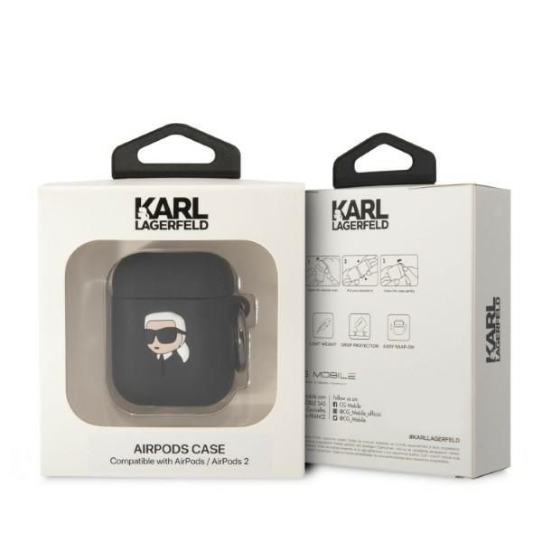 Etui na AirPods 1/2 Karl Lagerfeld Silicone Karl Head 3D