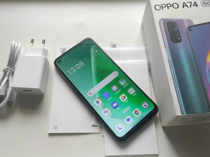 OPPO A74 5G wizualnie jak nowy,6GB RAM/128GB ROM,bateria ok 3dni,szkło