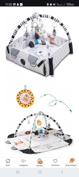 Mata edukacyjna ricokids dla niemowląt  interaktywna - stan idealny