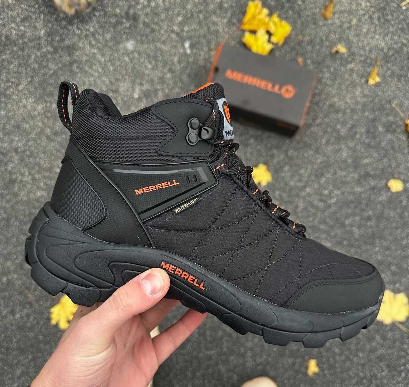 Термо Кроссовки Зимние Мужские Merrell Gore Tex хутро Меррелл Гор текс