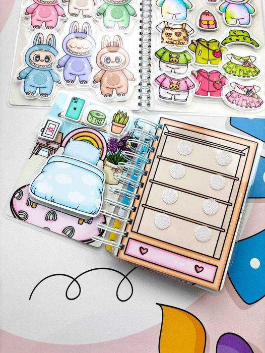 Книжка на липучках будинок Лабубу, персонажи та аксесуари LABUBU