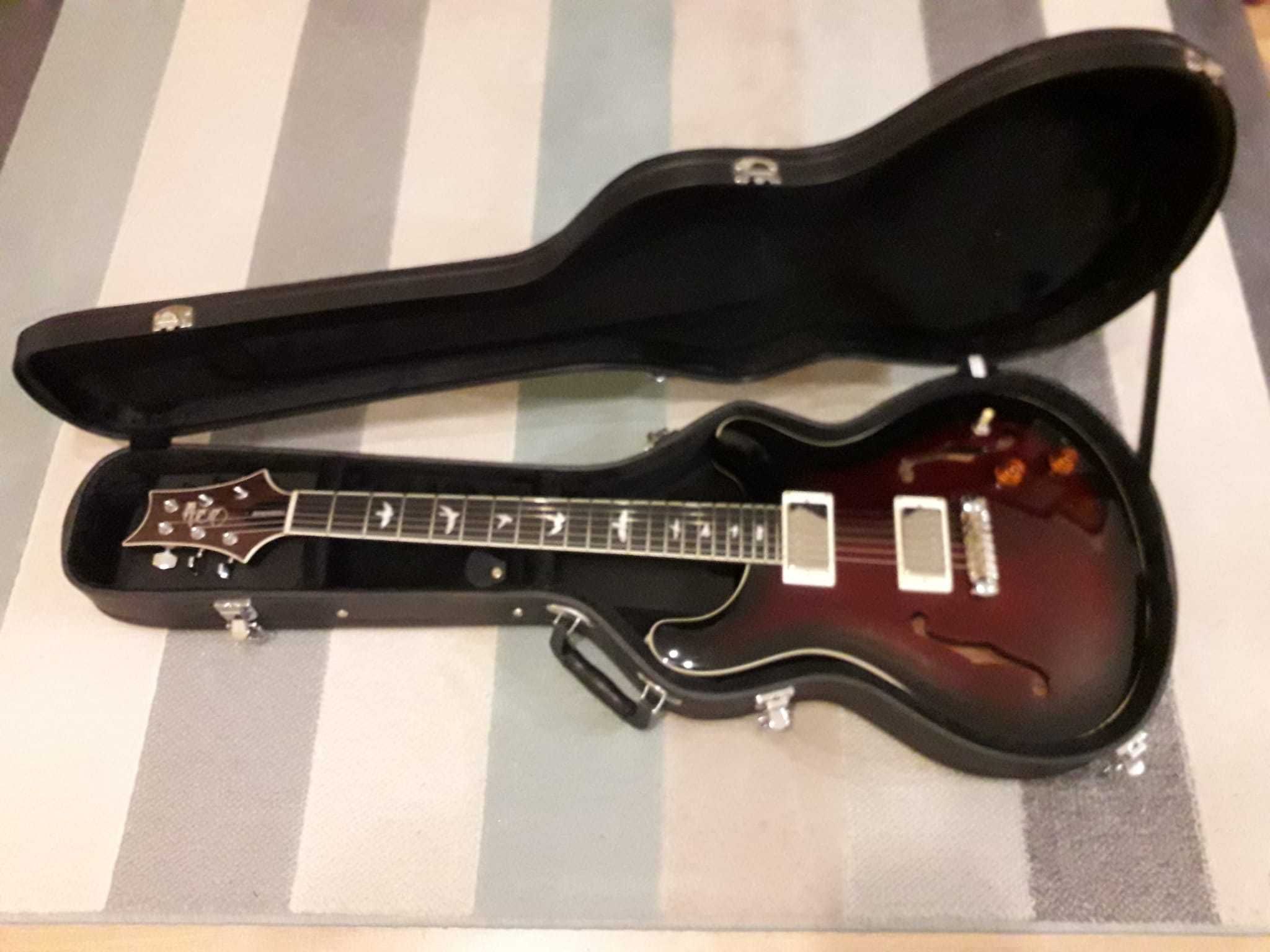 Gitara elektryczna PRS SE Hollowbody Standard Fire Red Burst + case