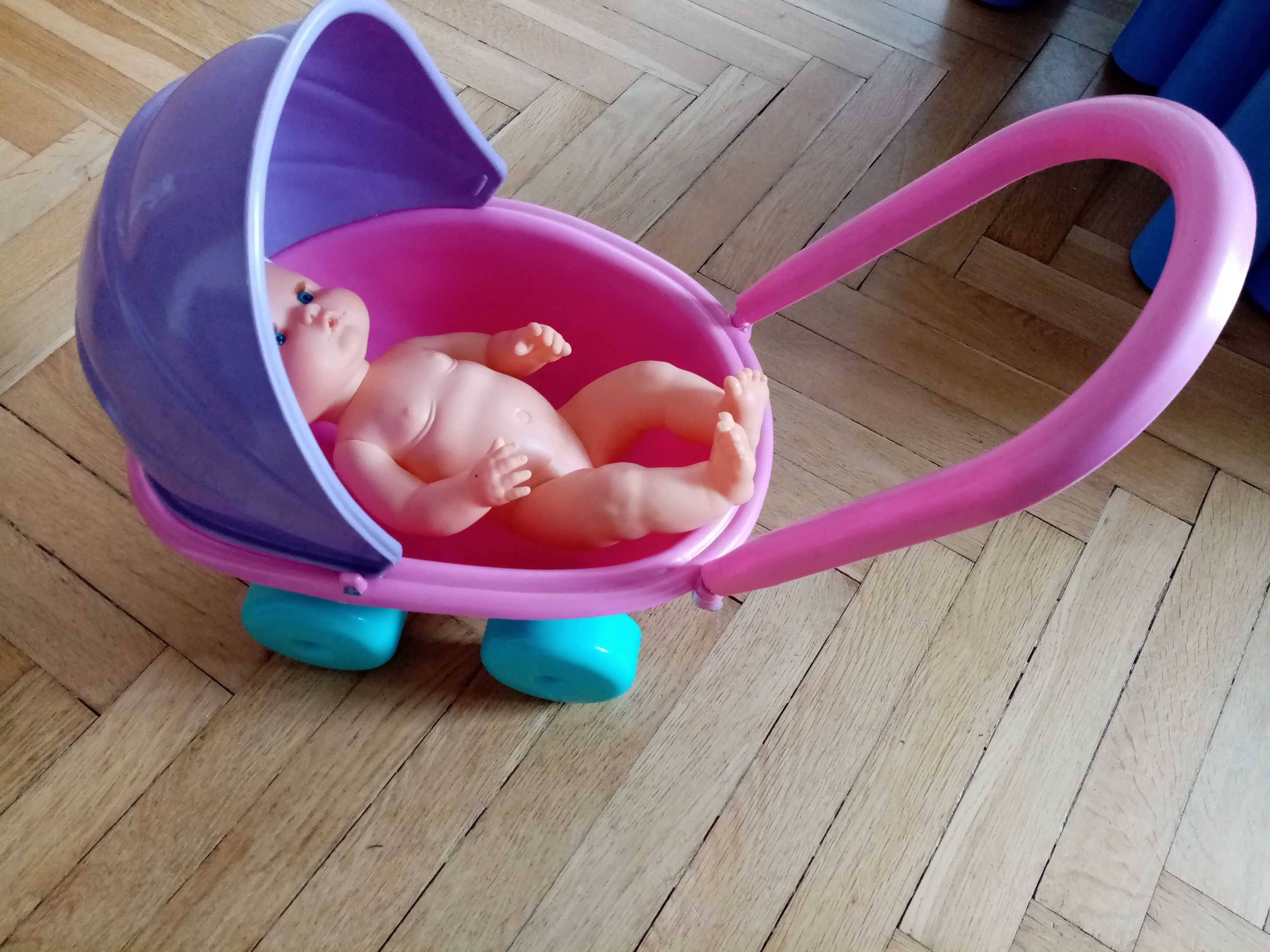 Wózek i lalka zabawki dziewczynka