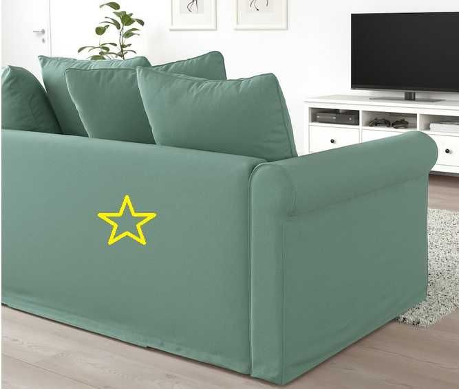 Tylne nowe pokrycie sofy IKEA gronlid sporda 2-osob. rozkładanej